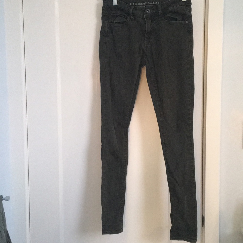 Dark green skinny jeans